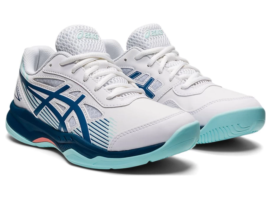 ASICS GEL-GAME 8 Kids' Running Shoes - White/Light Indigo for Grade School