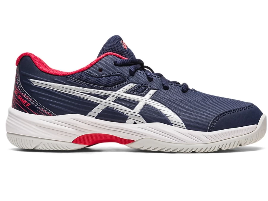 ASICS GEL-GAME 9 Kids' Running Shoes - Midnight/Pure Silver for Grade School Athletes