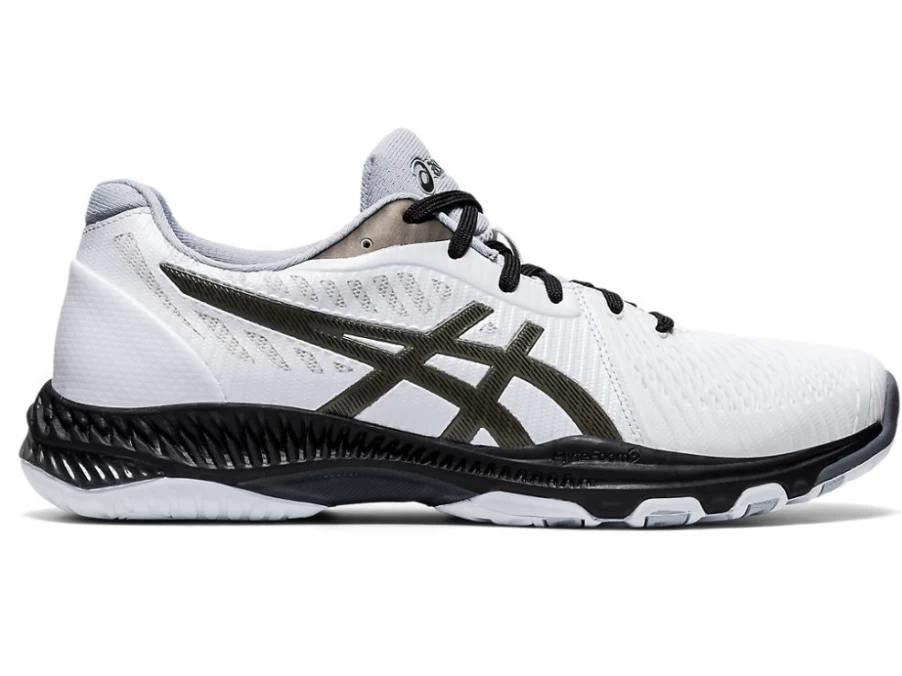 ASICS Men's NETBURNER BALLISTIC FF 2 Soccer Cleats in White/Gunmetal