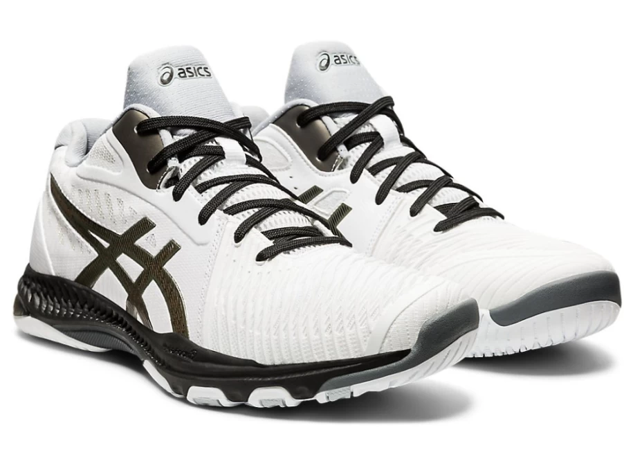 ASICS Men's NETBURNER BALLISTIC FF MT 2 Soccer Cleats in White/Gunmetal