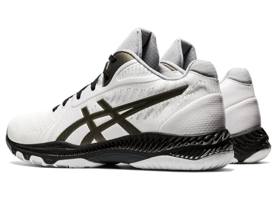 ASICS Men's NETBURNER BALLISTIC FF MT 2 Soccer Cleats in White/Gunmetal