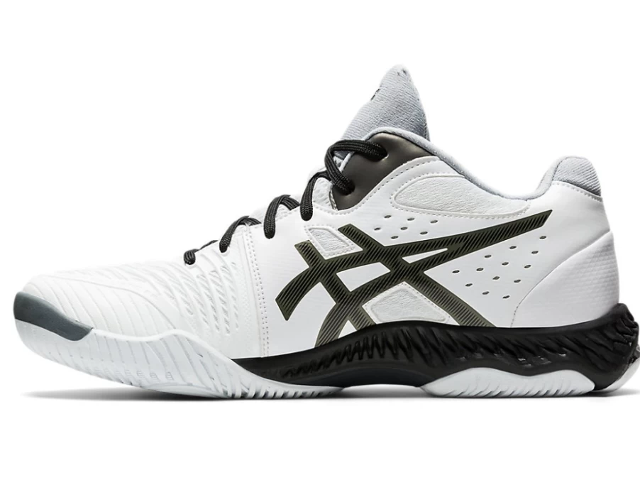 ASICS Men's NETBURNER BALLISTIC FF MT 2 Soccer Cleats in White/Gunmetal