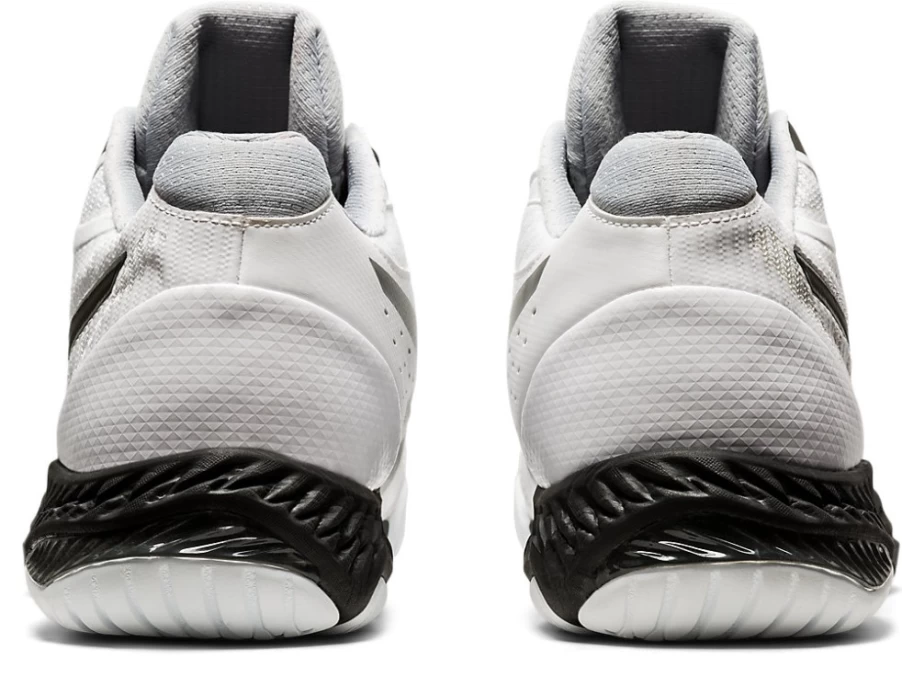 ASICS Men's NETBURNER BALLISTIC FF MT 2 Soccer Cleats in White/Gunmetal