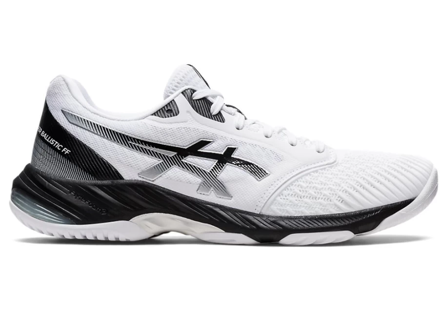 ASICS Men's NETBURNER BALLISTIC FF 3 Soccer Cleats in White/Black