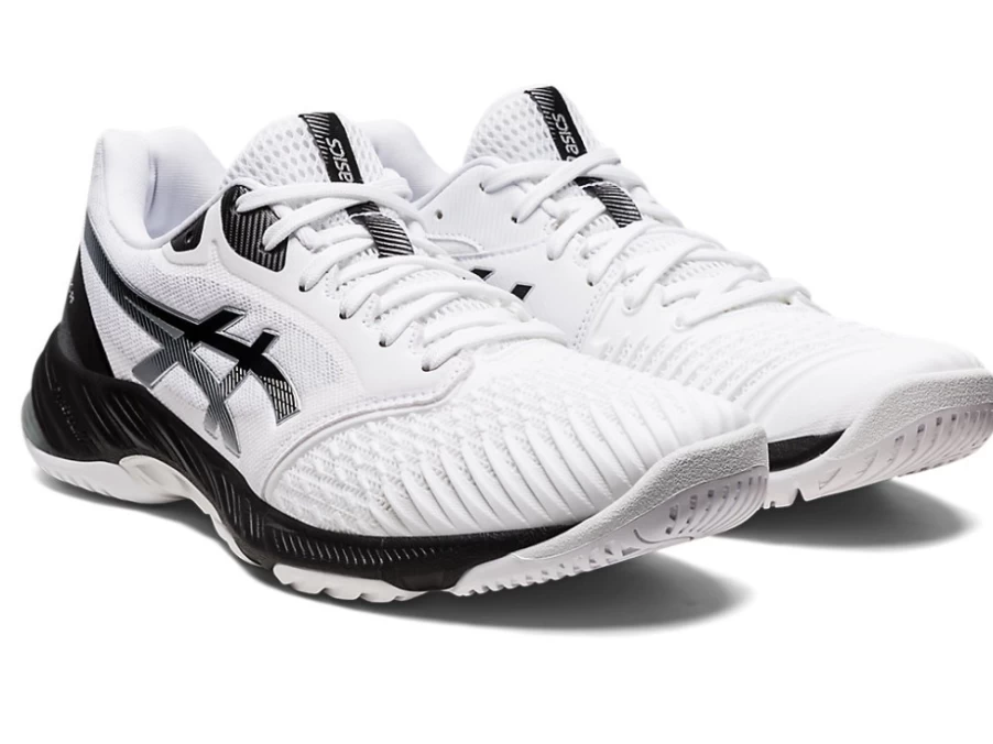 ASICS Men's NETBURNER BALLISTIC FF 3 Soccer Cleats in White/Black