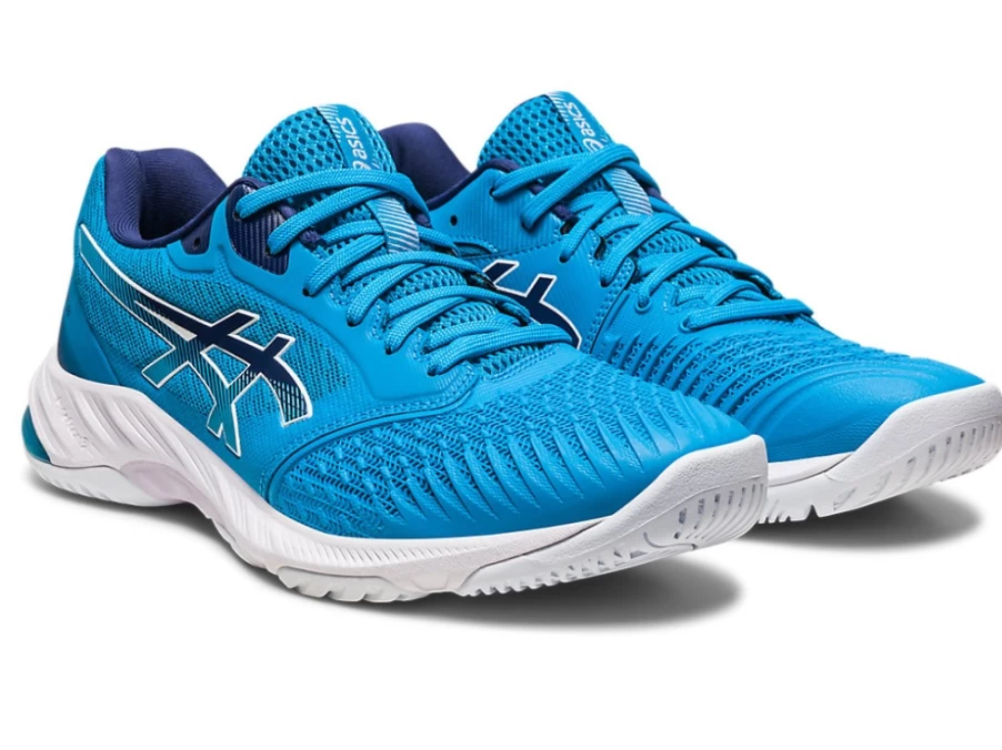 ASICS Men's NETBURNER BALLISTIC FF 3 Tennis Shoes - Island Blue/Indigo Blue