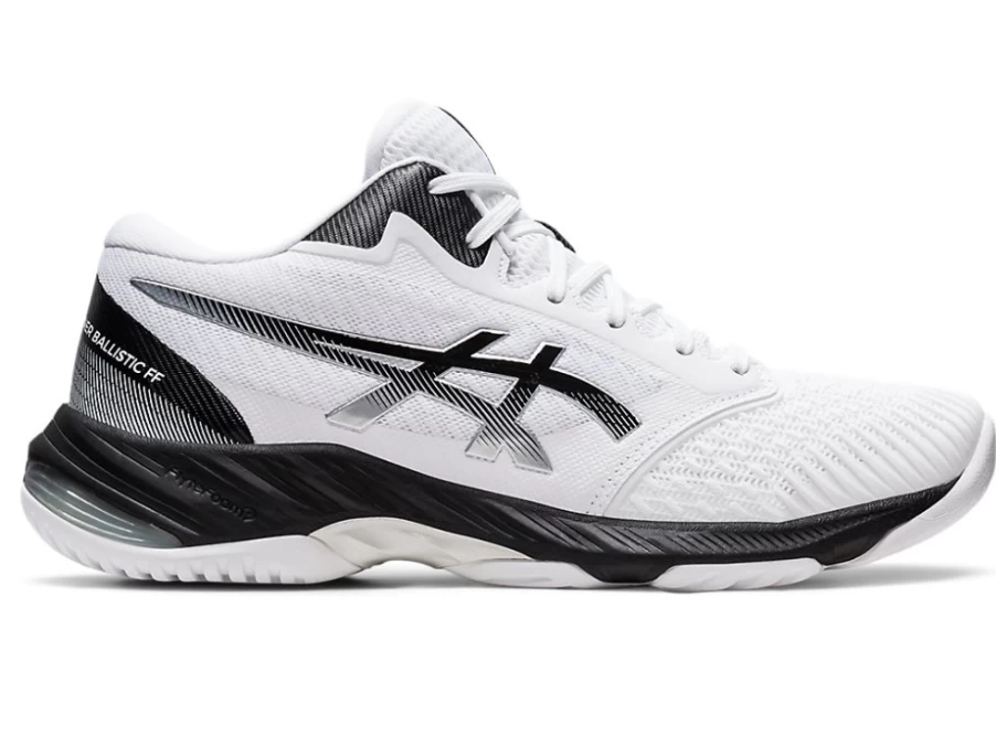 ASICS Men's NETBURNER BALLISTIC FF MT 3 Soccer Cleats - White/Black