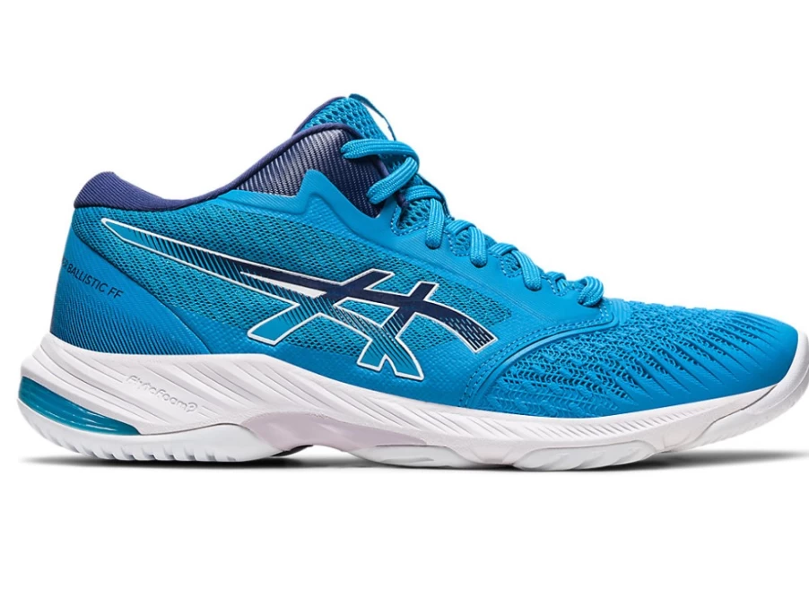 ASICS Men's NETBURNER BALLISTIC FF MT 3 Soccer Cleats - Island Blue/Indigo Blue