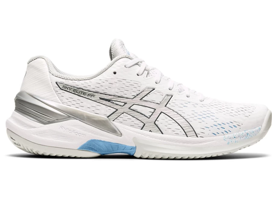 ASICS Women's Sky Elite FF Volleyball Shoes - White/Pure Silver