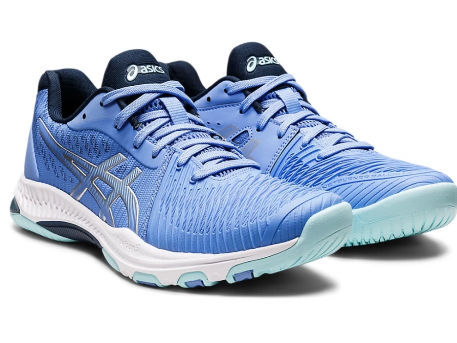 ASICS Women's Netburner Ballistic FF 2 Volleyball Shoes in Periwinkle Blue/Pure Silver
