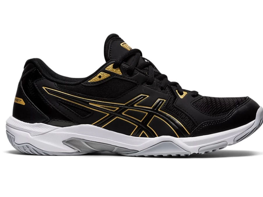 ASICS Men's GEL-ROCKET 10 Volleyball Shoes - Black/Pure Gold