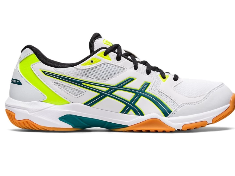 ASICS Men's GEL-ROCKET 10 Volleyball Shoes in White/Velvet Pine