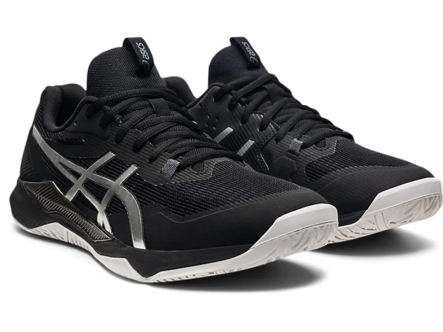 ASICS GEL-TACTIC Men's Shoes - Black/Pure Silver | Cushioned Running Sneakers for Men