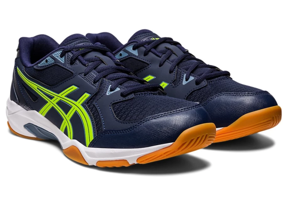 ASICS Men's GEL-ROCKET 10 (2E) Volleyball Shoes in Midnight/Hazard Green