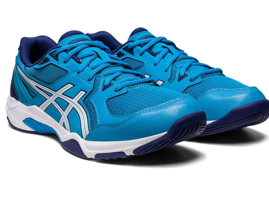 ASICS Men's GEL-ROCKET 10 (2E) Volleyball Shoes - Island Blue/White