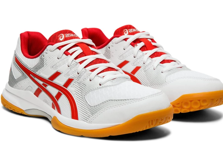 ASICS Women's GEL-ROCKET 9 Volleyball Shoes - White/Classic Red