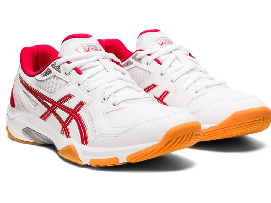 ASICS Women's GEL-ROCKET 10 Volleyball Shoes - White/Classic Red