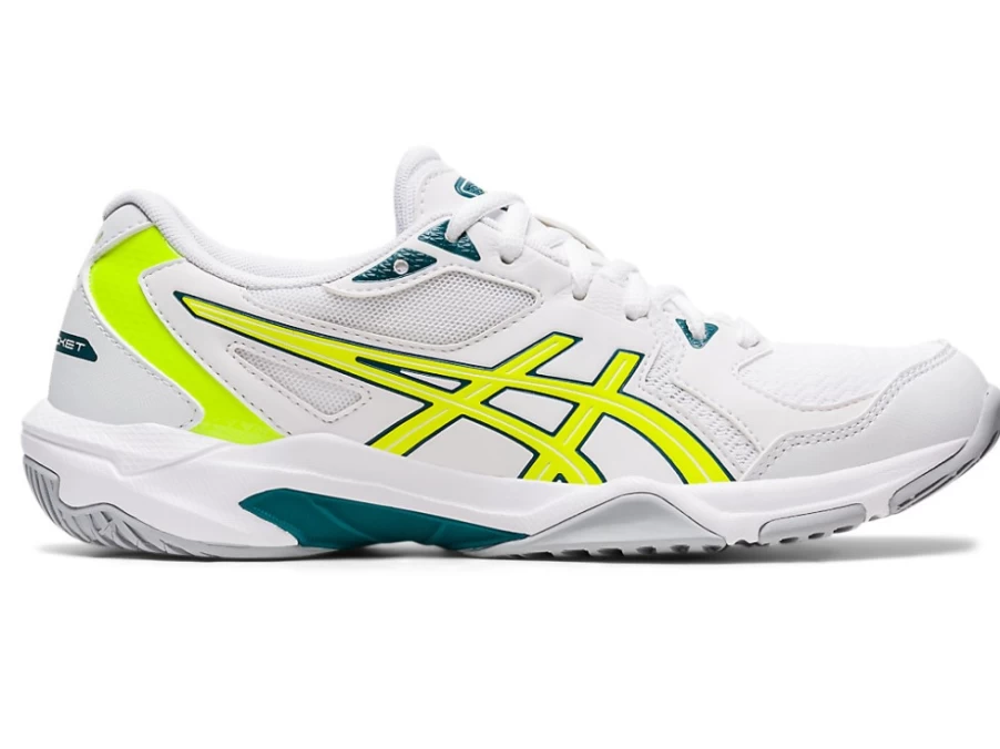 ASICS Women's GEL-ROCKET 10 Volleyball Shoes - White/Safety Yellow
