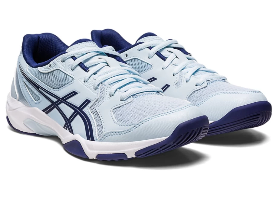 ASICS Women's GEL-ROCKET 10 Volleyball Shoes in Sky/Indigo Blue - Lightweight Support for Indoor Courts