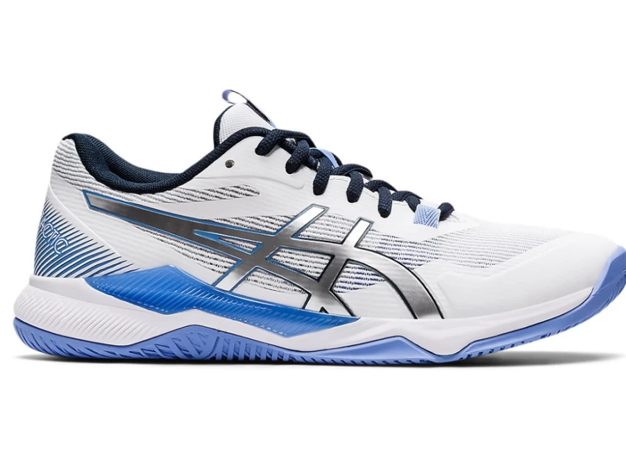 ASICS GEL-TACTIC Women's White/Periwinkle Blue Volleyball Shoes