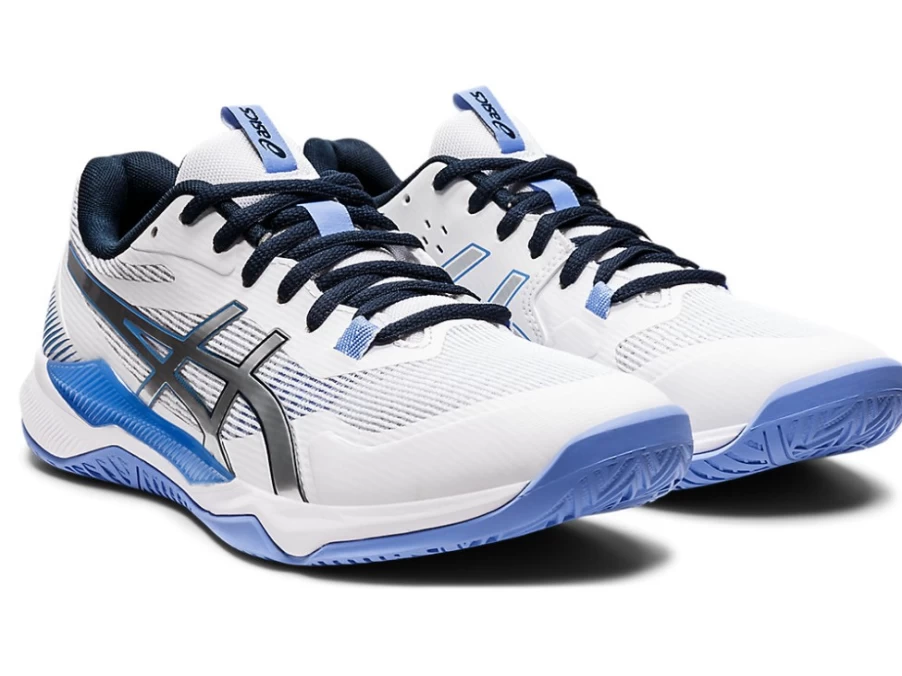 ASICS GEL-TACTIC Women's White/Periwinkle Blue Volleyball Shoes