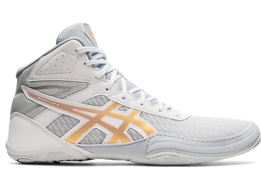 ASICS MATFLEX 6 Wrestling Shoes for Men - Glacier Grey/Pure Gold - Lightweight & Flexible Training Footwear