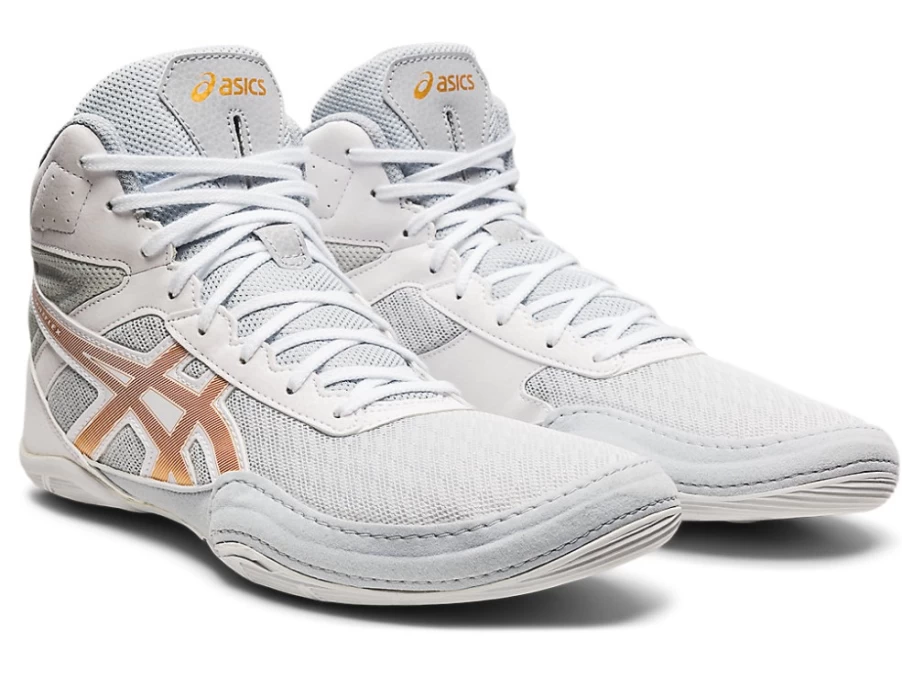 ASICS MATFLEX 6 Wrestling Shoes for Men - Glacier Grey/Pure Gold - Lightweight & Flexible Training Footwear