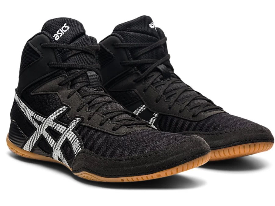 ASICS MATCONTROL 2 Wrestling Shoes for Men - Black/White | High Grip & Stability