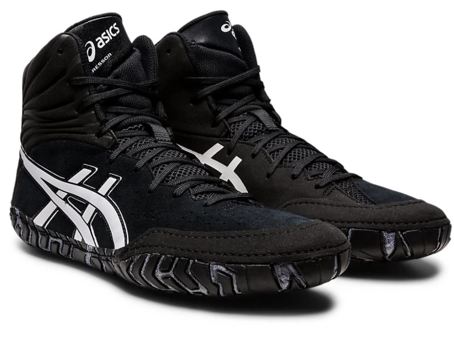 ASICS Men's Aggressor 5 Wrestling Shoes - Black/White