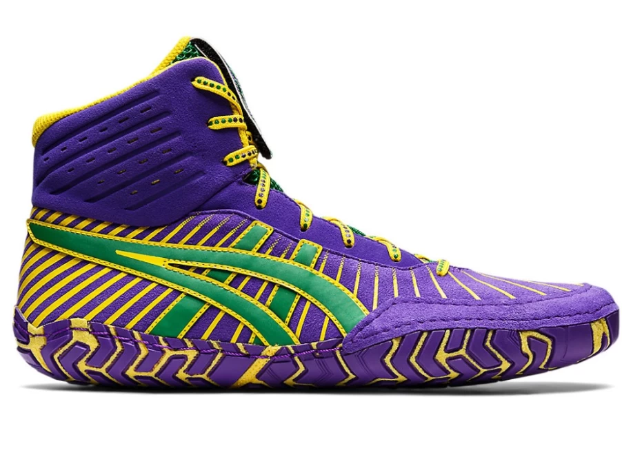 ASICS Aggressor 4 Men's Wrestling Shoes Royal Azel/Green