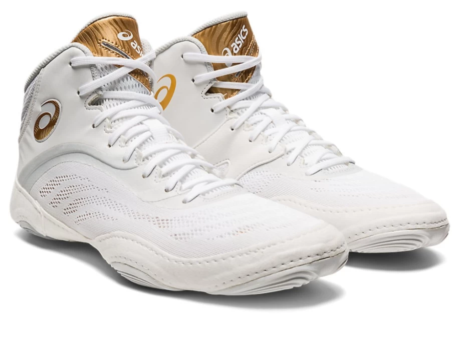 ASICS Men's SPLIT ELITE Running Shoes in White/Pure Gold - Lightweight Performance Trainers
