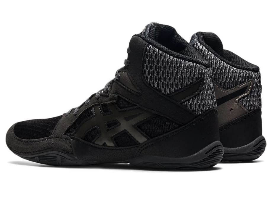 ASICS Kids SNAPDOWN 3 Basketball Shoes - Black/Gunmetal - Grade School Sneakers