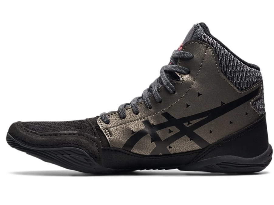 ASICS Kids SNAPDOWN 3 Basketball Shoes - Black/Gunmetal - Grade School Sneakers
