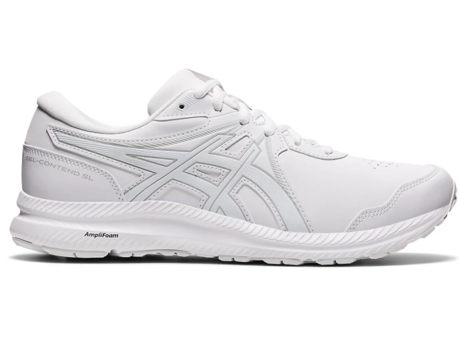 ASICS Men's GEL-Contend Walker Running Shoes in White/White - Lightweight Comfort for Daily Walking