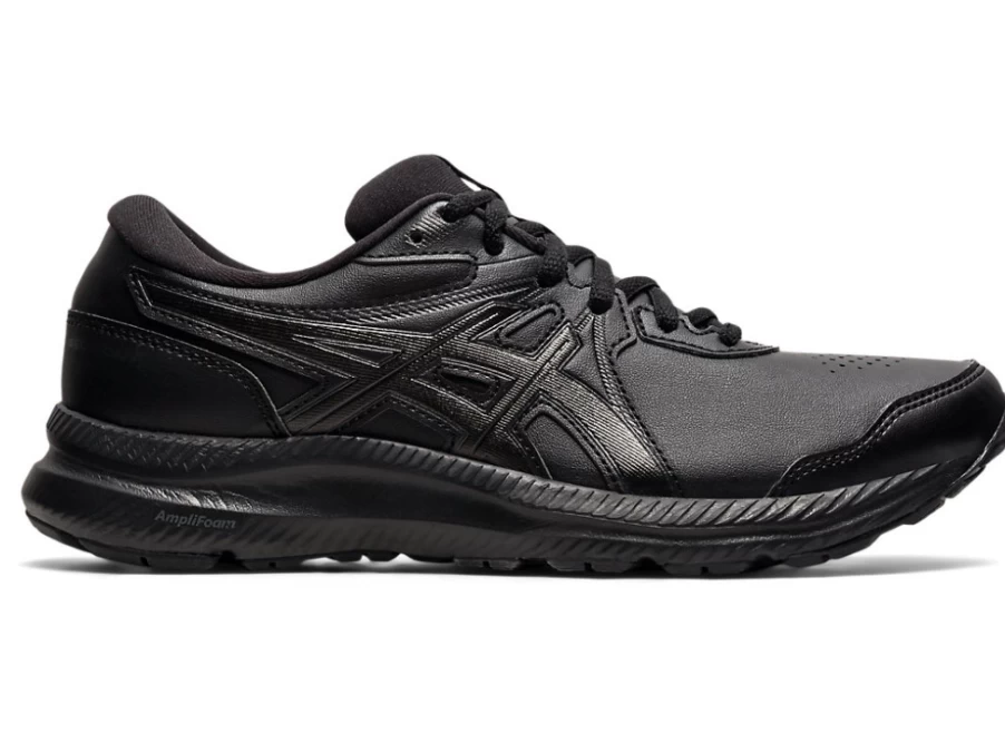 ASICS Women's GEL-Contend Walker Sneakers in Black - Comfortable Walking Shoes for Women