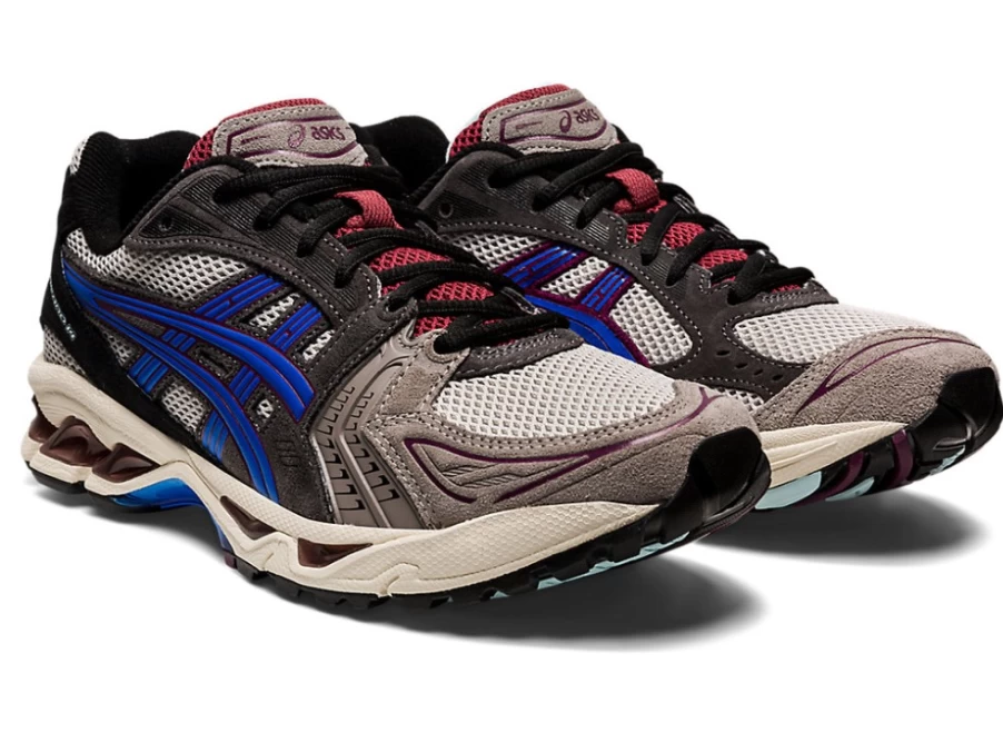 ASICS GEL-KAYANO 14 Unisex Running Shoes - Oyster Grey/Illusion Blue
