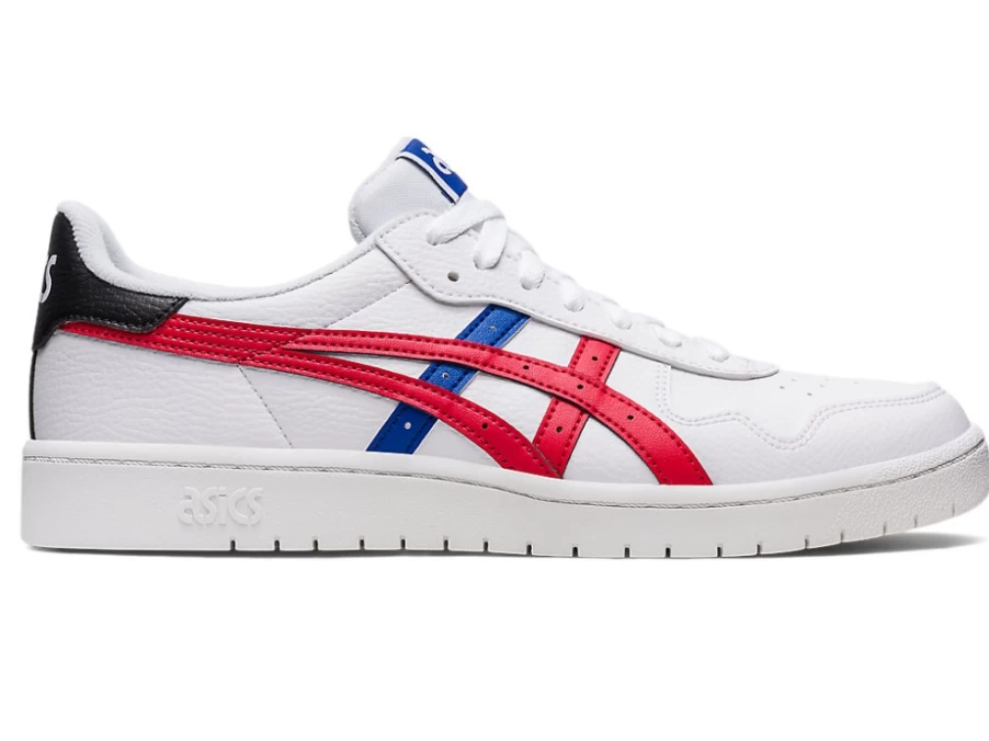ASICS Unisex JAPAN S Sneakers in White/Classic Red - Comfortable Athletic Shoes
