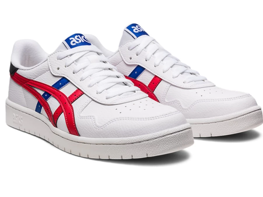 ASICS Unisex JAPAN S Sneakers in White/Classic Red - Comfortable Athletic Shoes