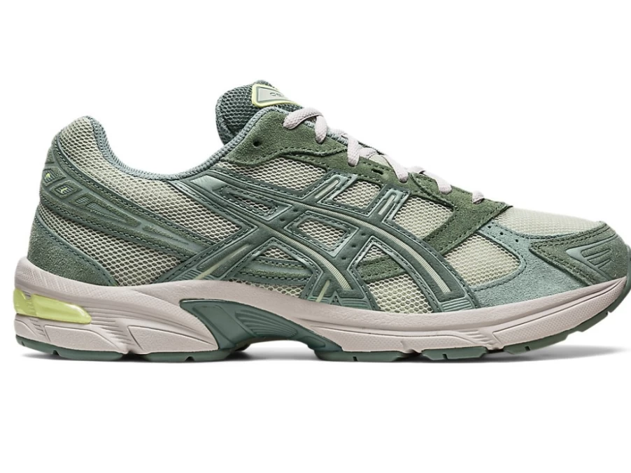 ASICS GEL-1130 Unisex Running Shoes in Olive Grey/Ivy - Cushioned Comfort for Men & Women