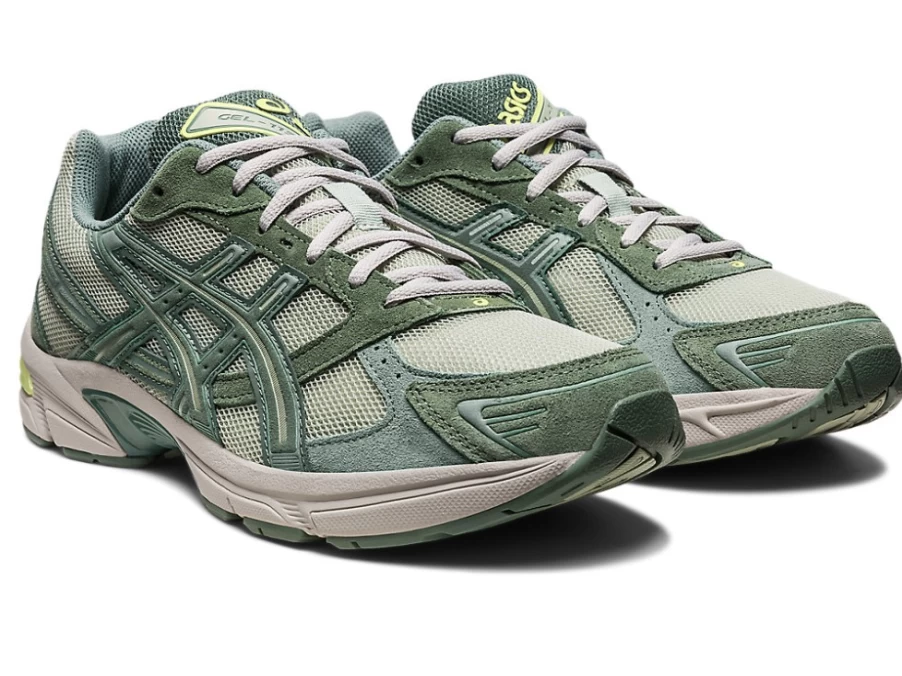 ASICS GEL-1130 Unisex Running Shoes in Olive Grey/Ivy - Cushioned Comfort for Men & Women