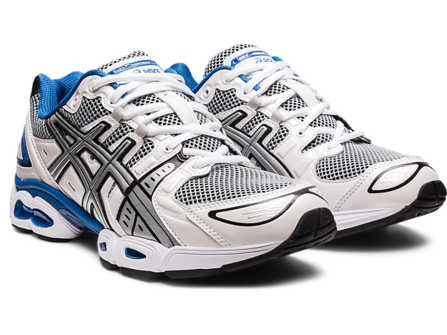ASICS GEL-NIMBUS 9 Unisex Running Shoes - White/Lake Drive - Cushioned Comfort for Men & Women