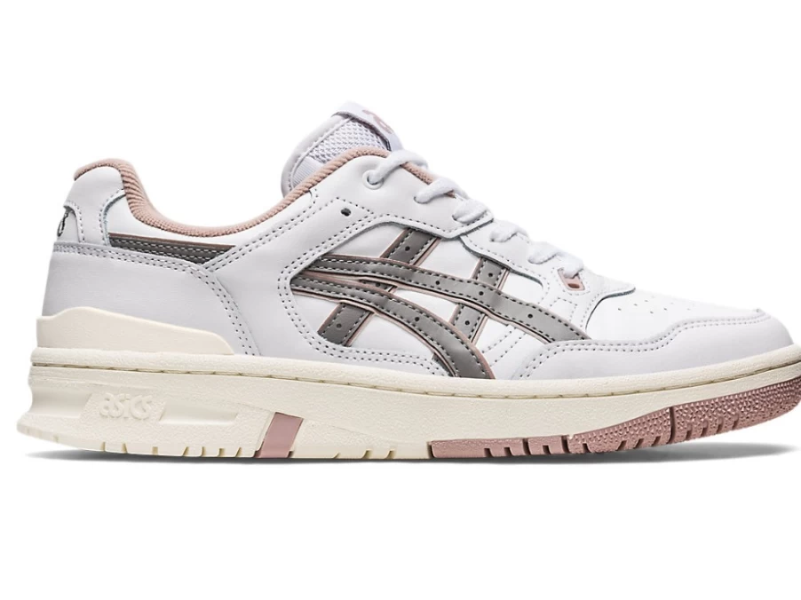 ASICS EX89 Unisex Sneakers in White/Clay Grey - Retro Running Shoes for Men & Women