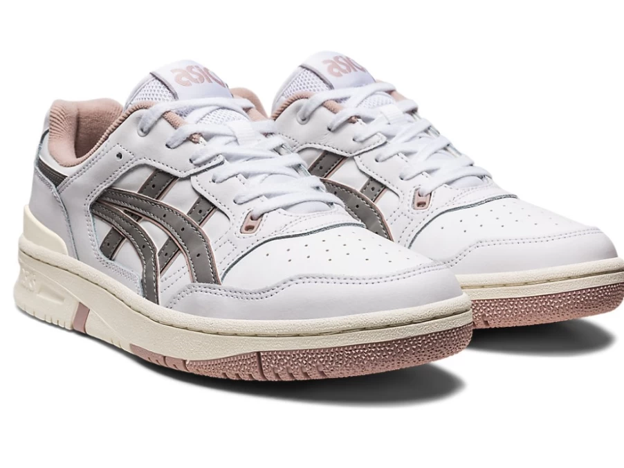 ASICS EX89 Unisex Sneakers in White/Clay Grey - Retro Running Shoes for Men & Women