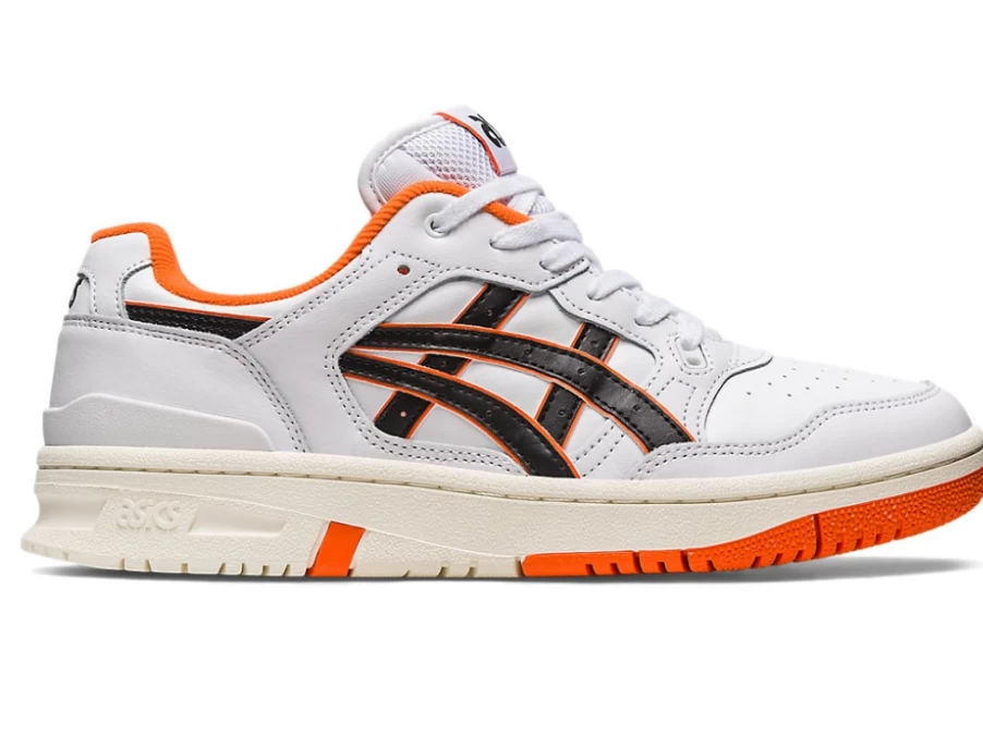 ASICS EX89 Unisex Sneakers in White/Habanero Colorway - Retro Running Shoes