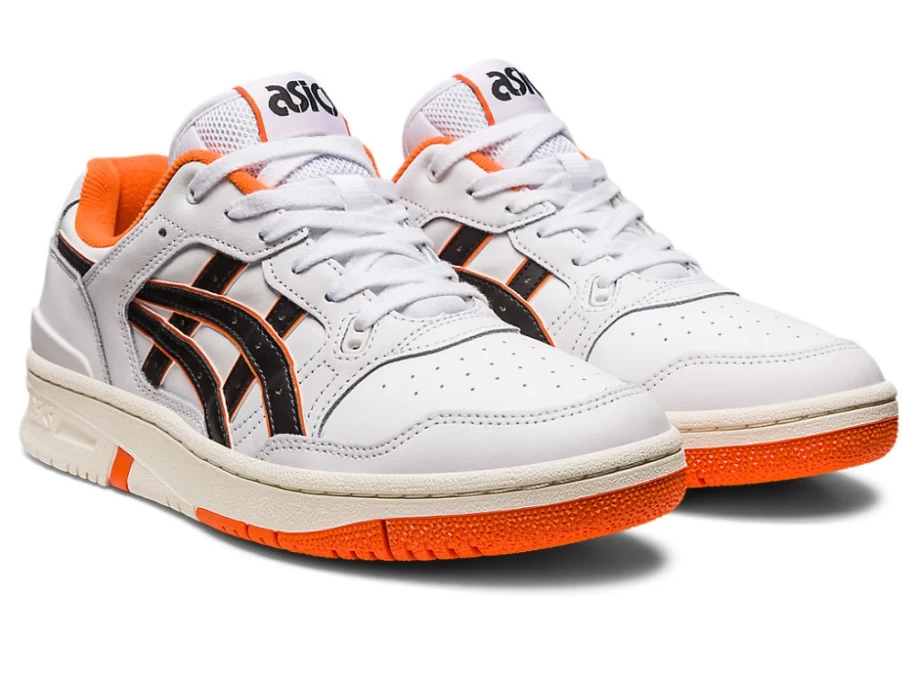 ASICS EX89 Unisex Sneakers in White/Habanero Colorway - Retro Running Shoes