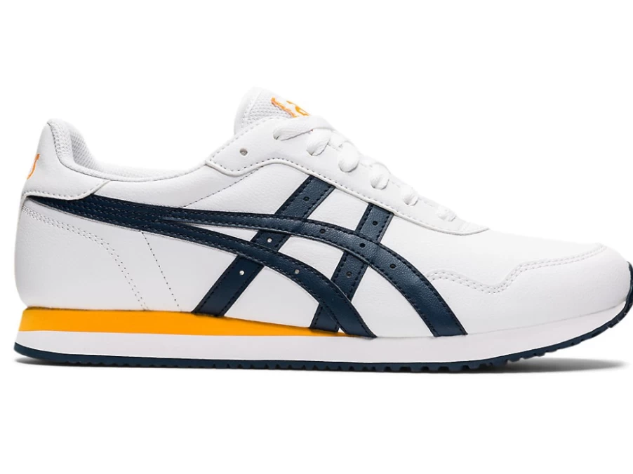 ASICS TIGER RUNNER Unisex Sneakers in White/French Blue - Lightweight Running Shoes