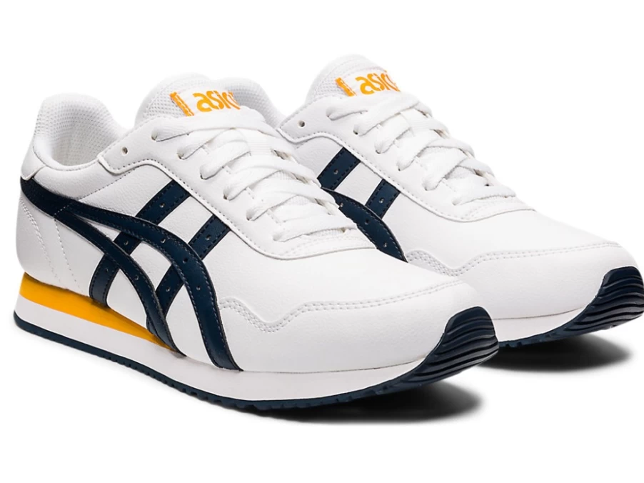 ASICS TIGER RUNNER Unisex Sneakers in White/French Blue - Lightweight Running Shoes