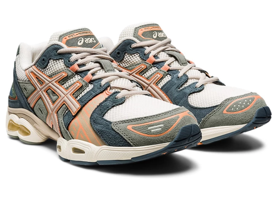ASICS GEL-NIMBUS 9 Unisex Running Shoes - Cream/Feather Grey - Cushioned Comfort for Men & Women