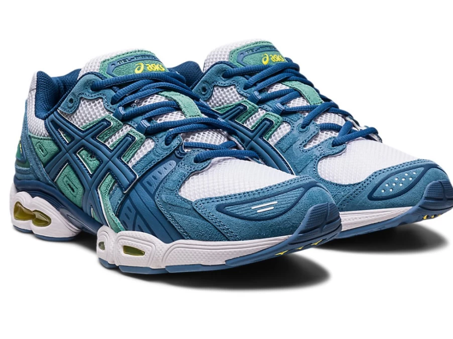 ASICS GEL-NIMBUS 9 Unisex Running Shoes - White/Grey Floss - Cushioned Comfort for Men & Women