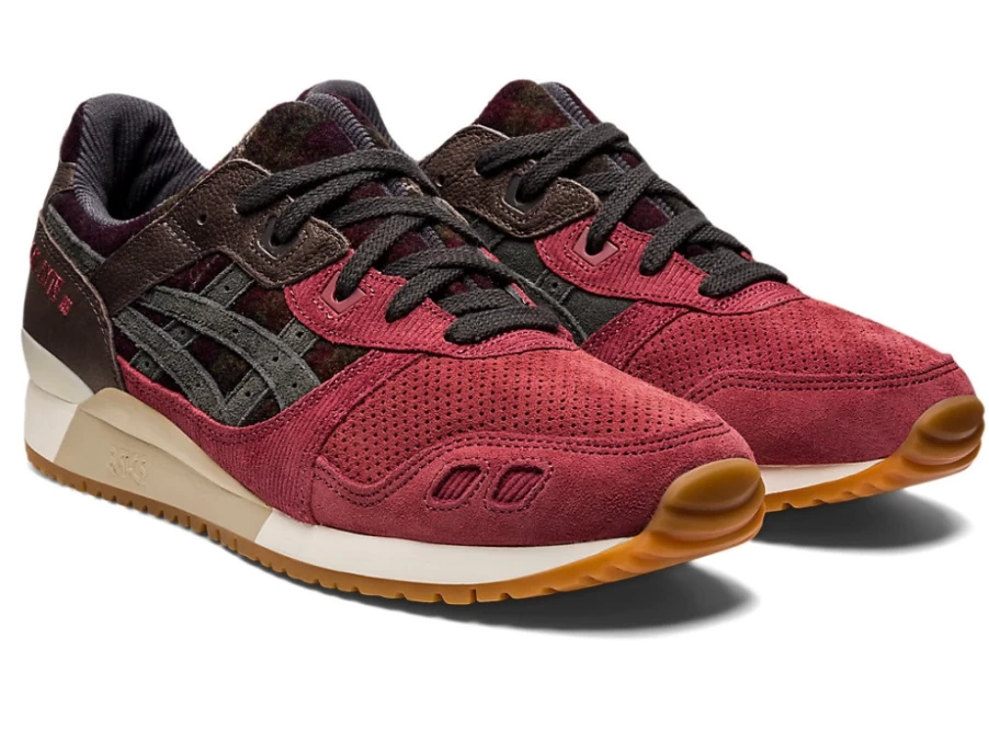 ASICS GEL-LYTE III OG Men's Sneakers in Brisket Red/Obsidian Grey - Retro Running Shoes